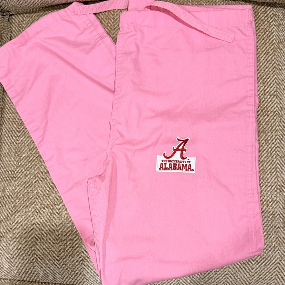 Pink University of Alabama Scrub Pants